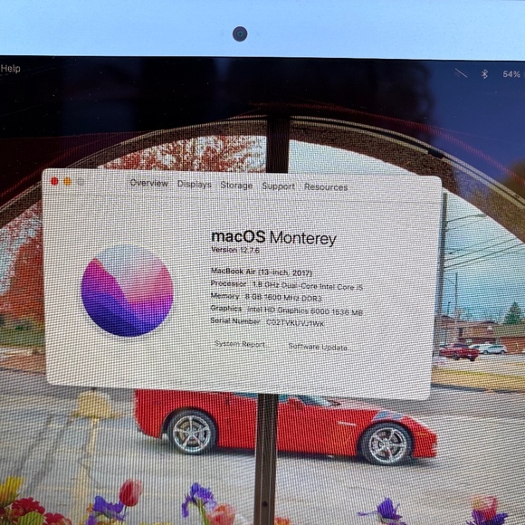 2017 Apple MacBook Air A1466 13.0" i5-5350U@1.80GHz 8GB RAM 121GB SSD Monterey - Picture 5 of 8